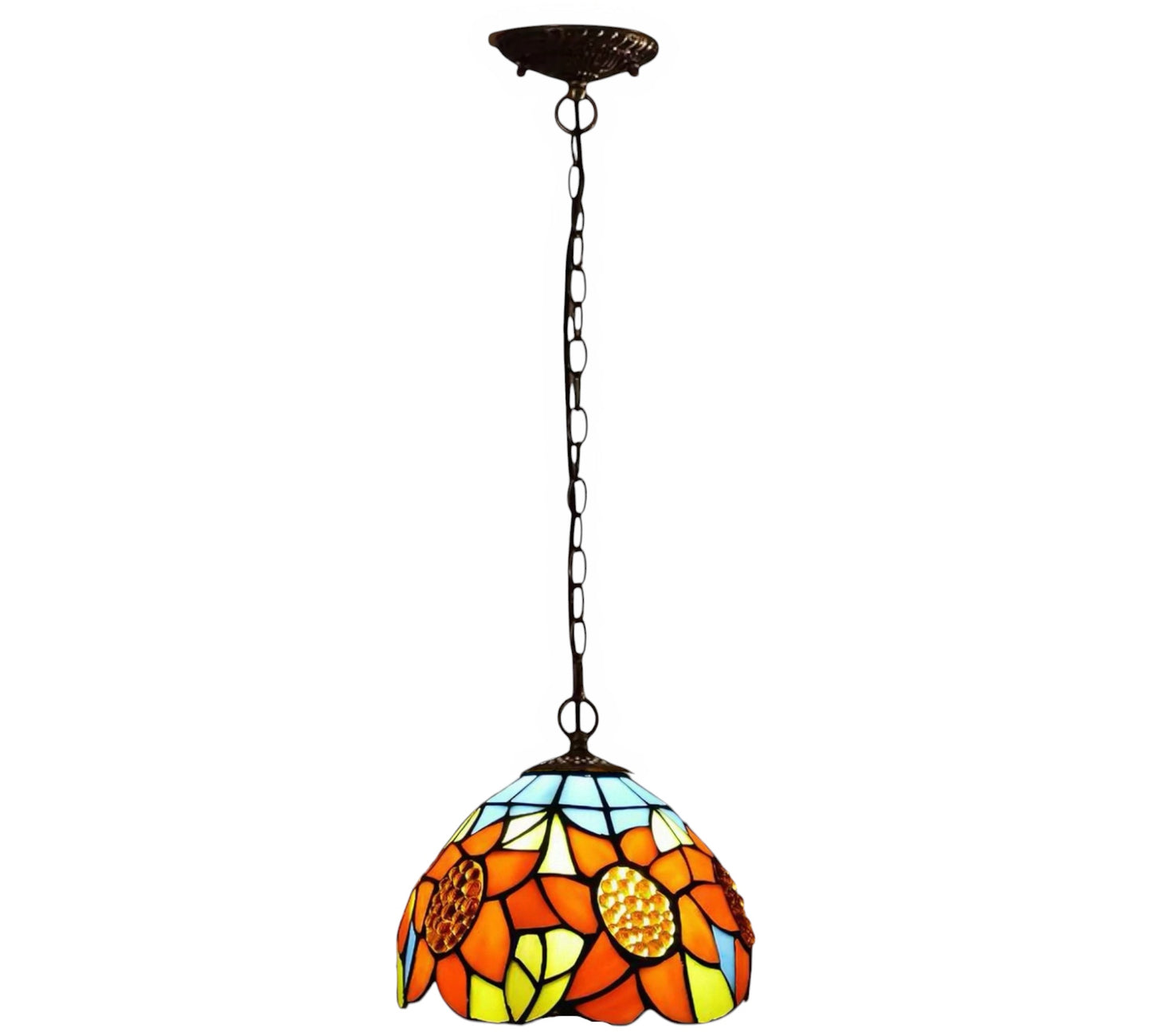 CDH 10" Tiffany Pendant Lamp with 20cm lamp shade (12702SPS)