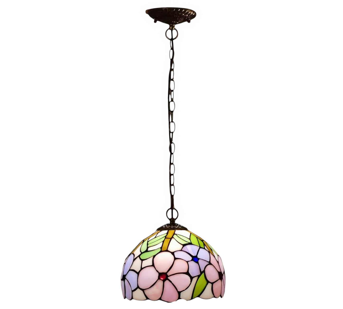 CDH 10" Tiffany Pendant Lamp with 20cm lamp shade (12002SPS)