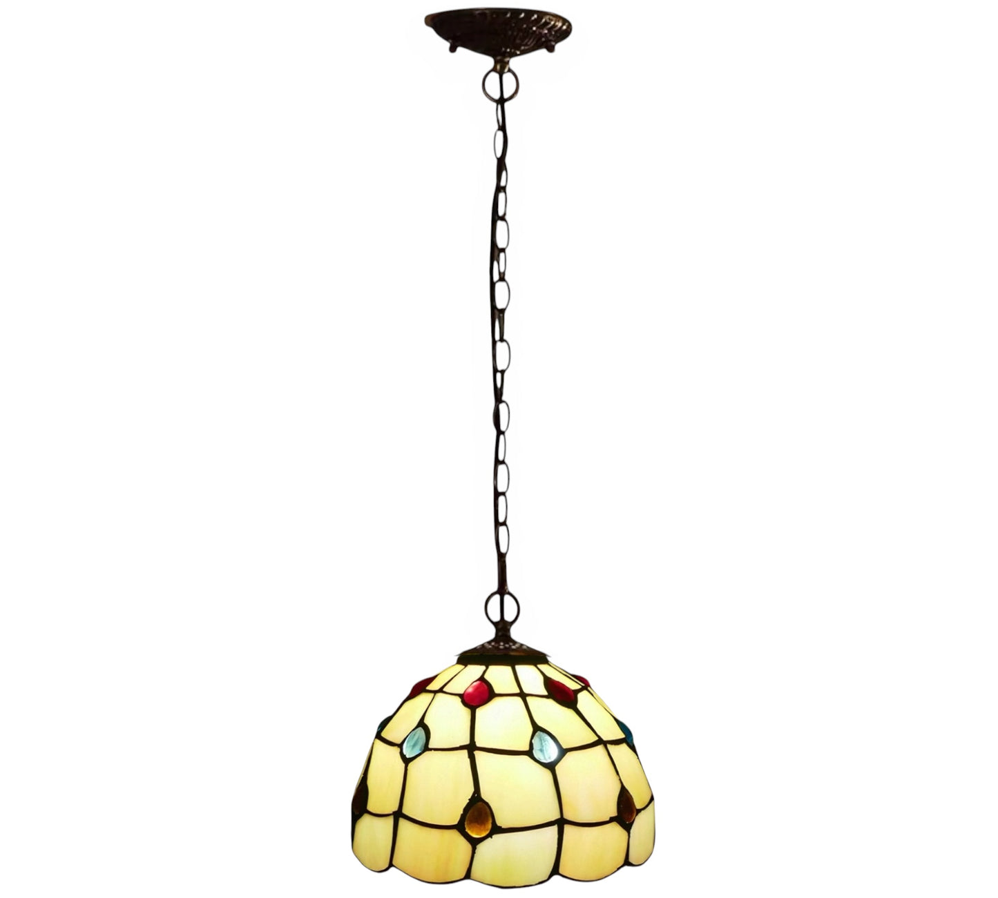 CDH 10" Tiffany Pendant Lamp with 20cm lamp shade (12103SPS)