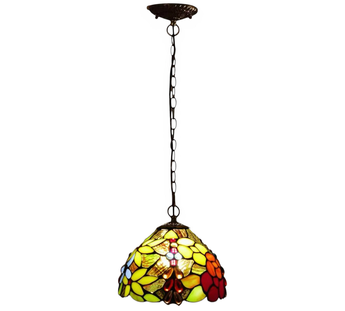 CDH 10" Tiffany Pendant Lamp with 20cm lamp shade (15016SPS)