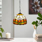 CDH 10" Tiffany Pendant Lamp with 20cm lamp shade (12009SPS)