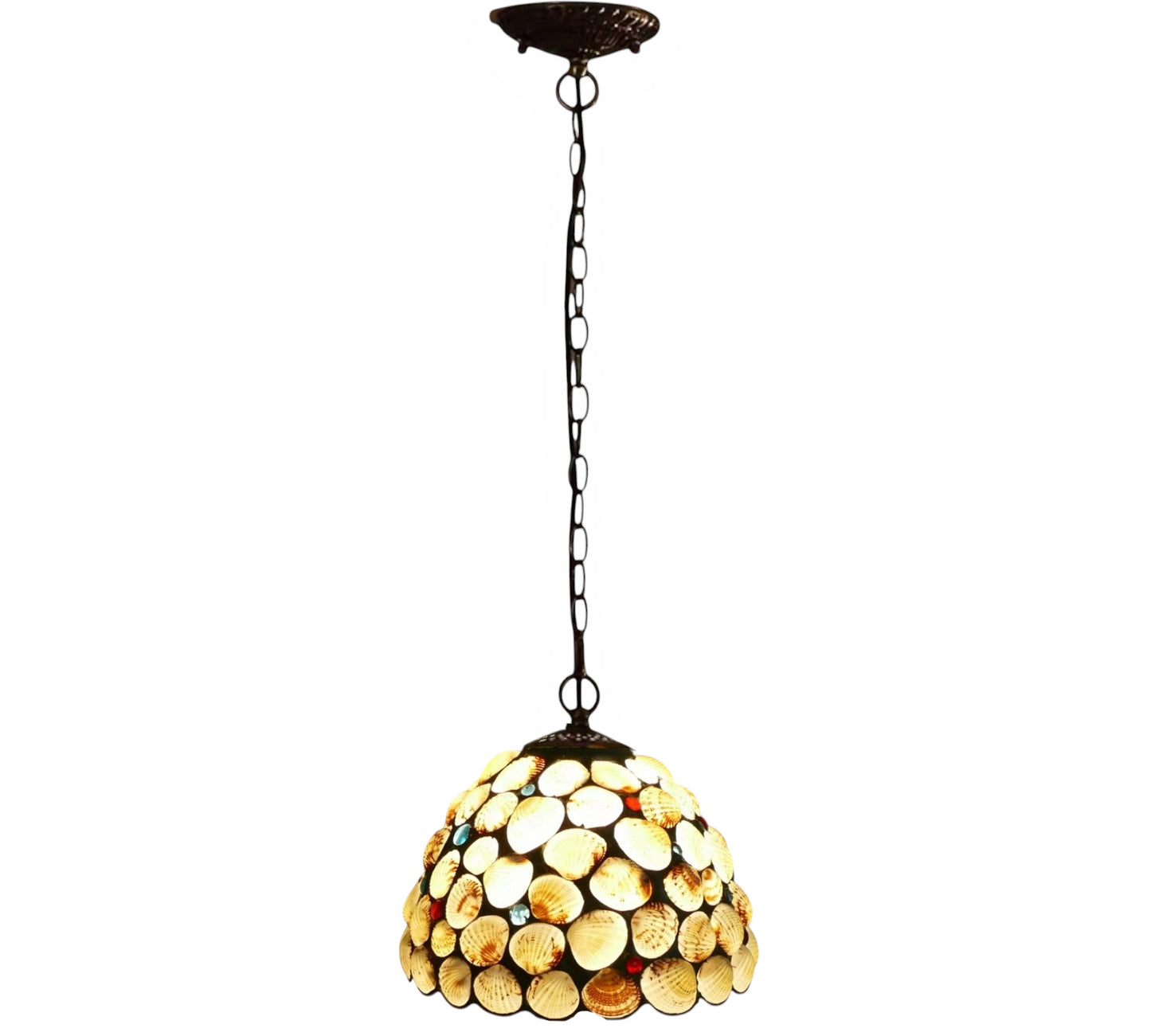 CDH 10" Tiffany Pendant Lamp with 20cm lamp shade (26002BSPS)