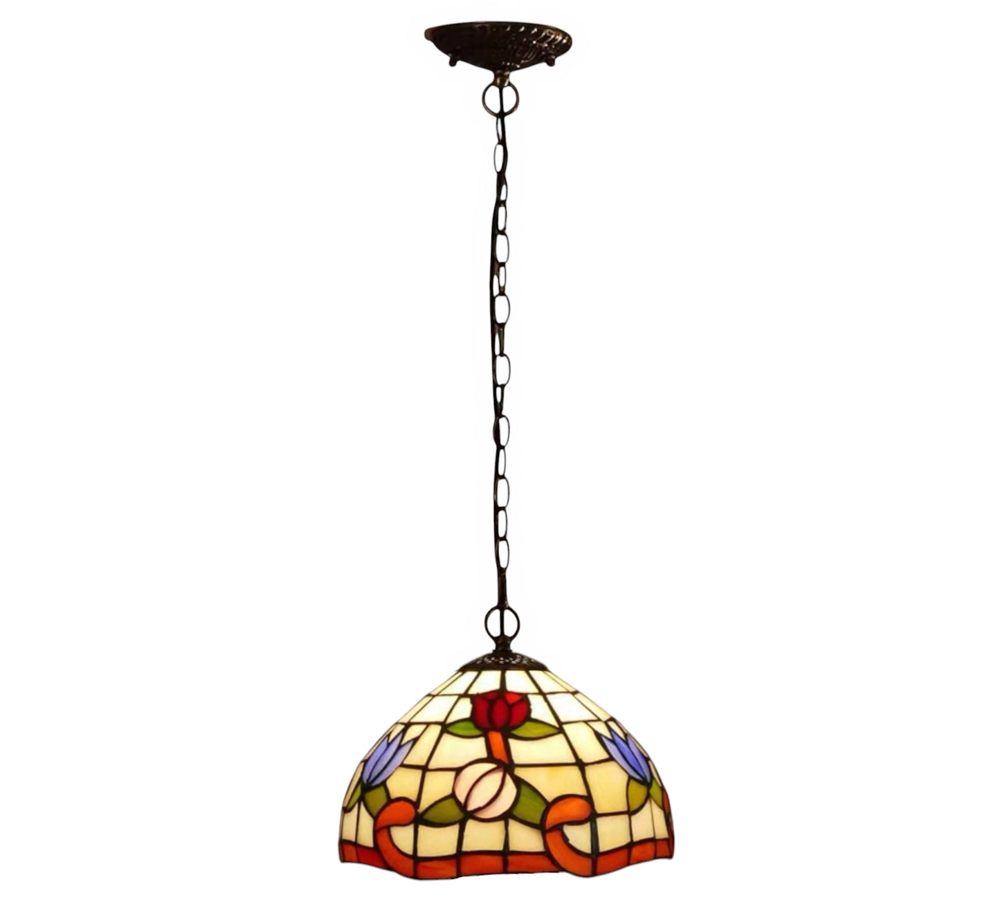 CDH 10" Tiffany Pendant Lamp with 20cm lamp shade (100159SPS)