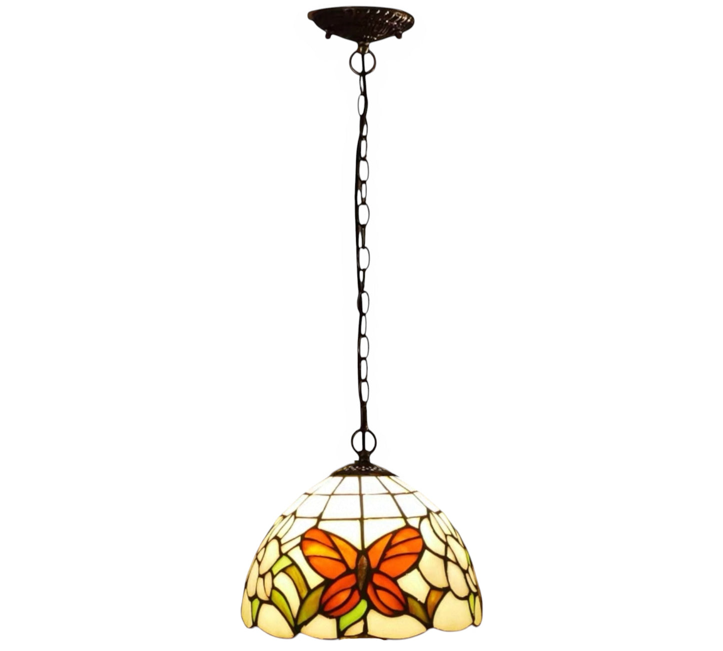 CDH 10" Tiffany Pendant Lamp with 20cm lamp shade (12051SPS)