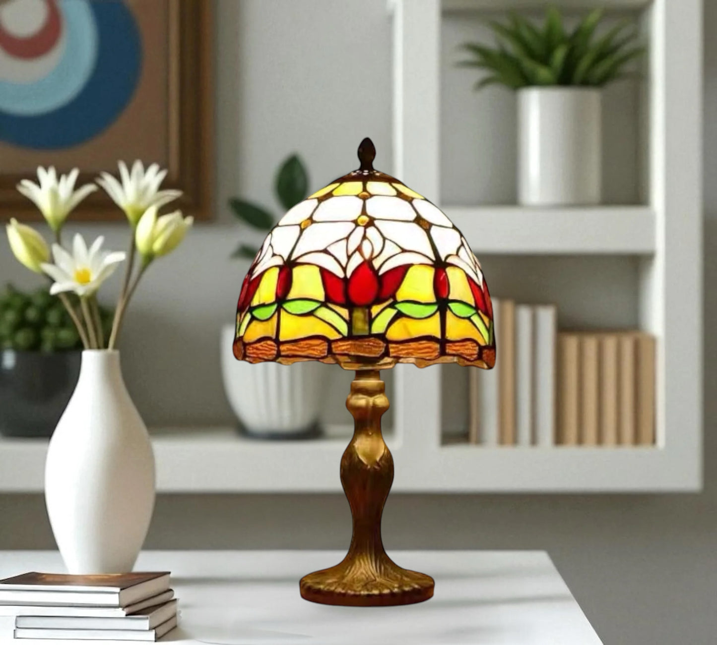 CDH 10" Tiffany Table Lamp with 20cm Shade (12009S)