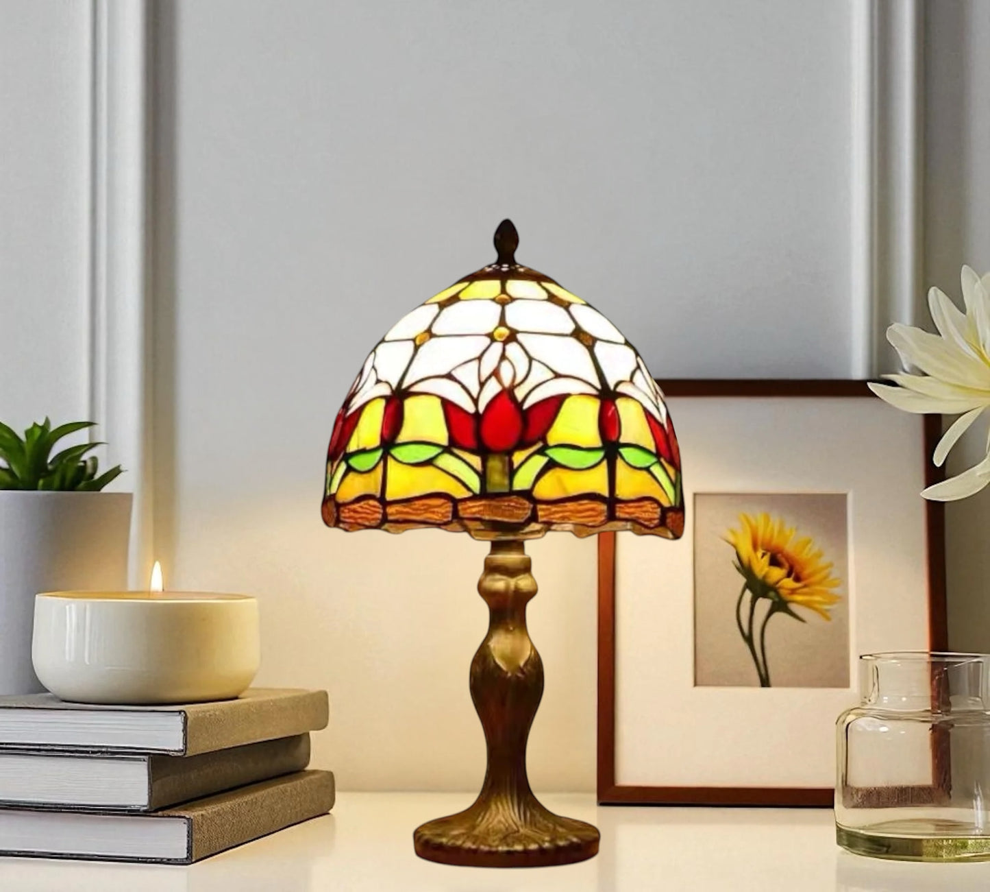 CDH 10" Tiffany Table Lamp with 20cm Shade (12009S)