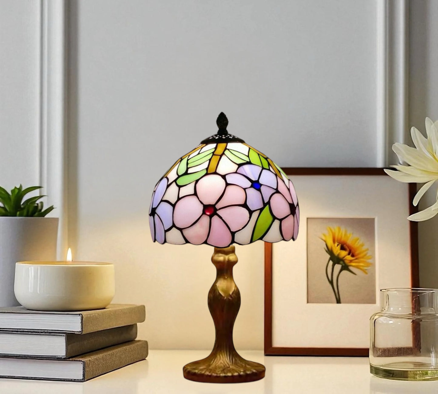 CDH 10" Tiffany Table Lamp with 20cm Shade (12098S)