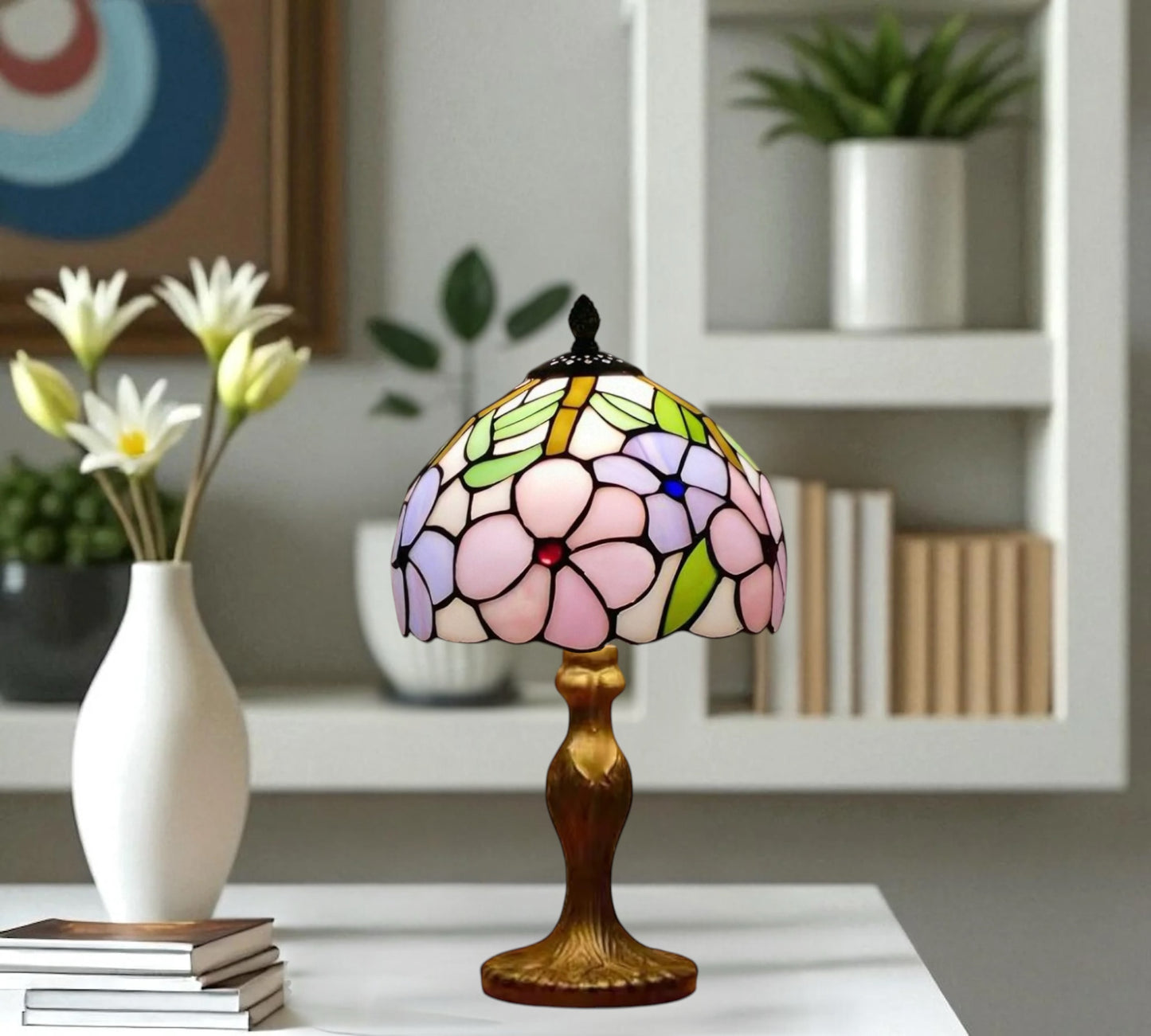 CDH 10" Tiffany Table Lamp with 20cm Shade (12098S)