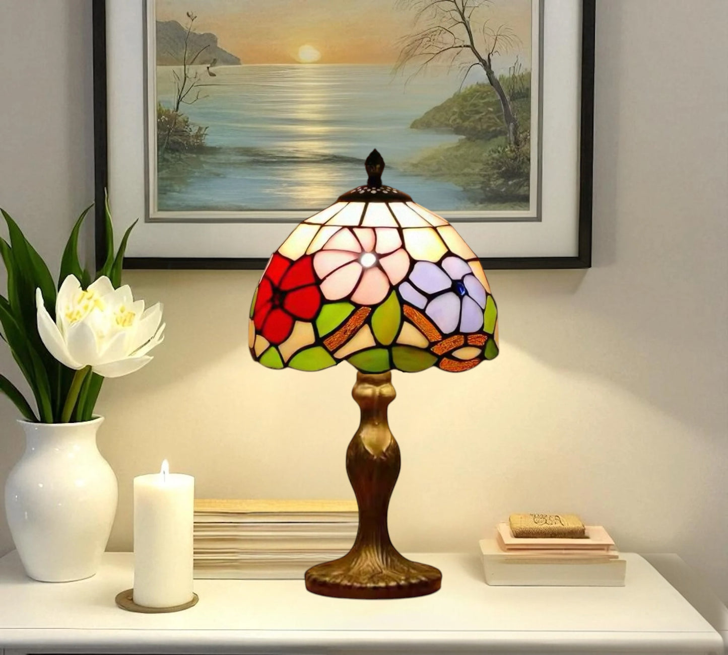 CDH 10" Tiffany Table Lamp with 20cm Shade (11002SY)