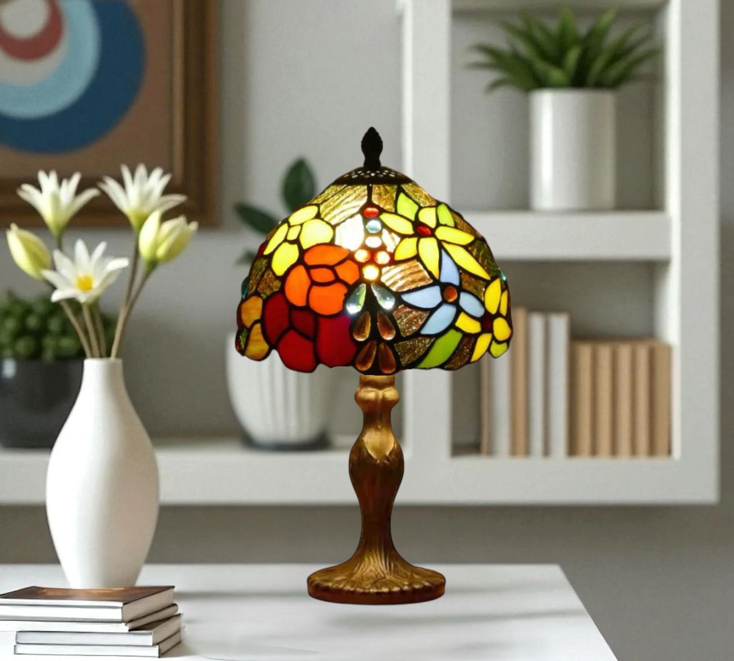 CDH 10" Tiffany Table Lamp with 20cm Shade (15016S)