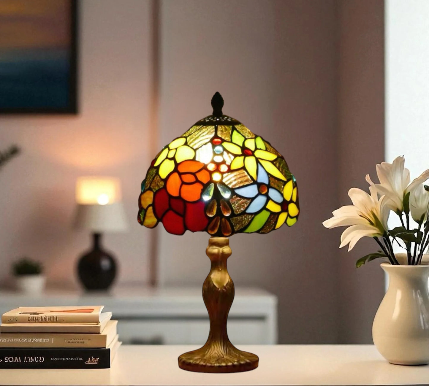 CDH 10" Tiffany Table Lamp with 20cm Shade (15016S)