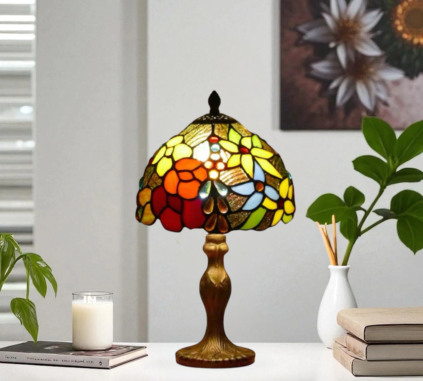 CDH 10" Tiffany Table Lamp with 20cm Shade (15016S)