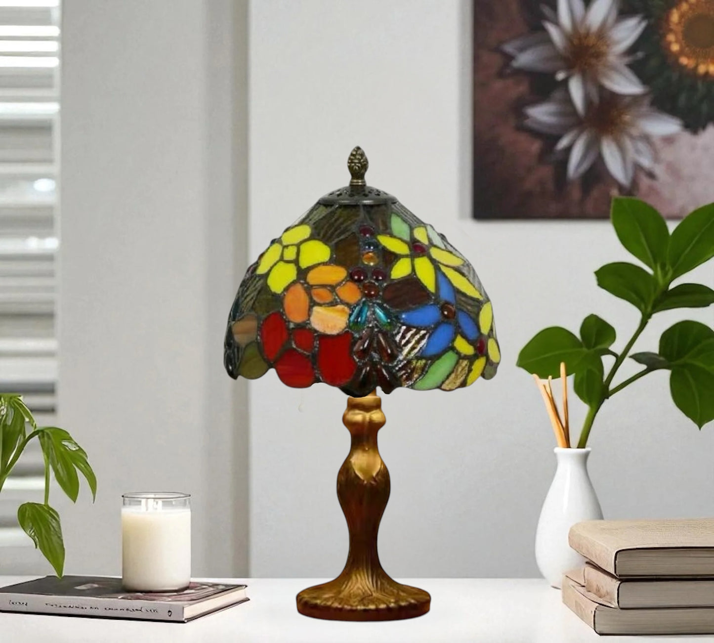 CDH 10" Tiffany Table Lamp with 20cm Shade (15016S)