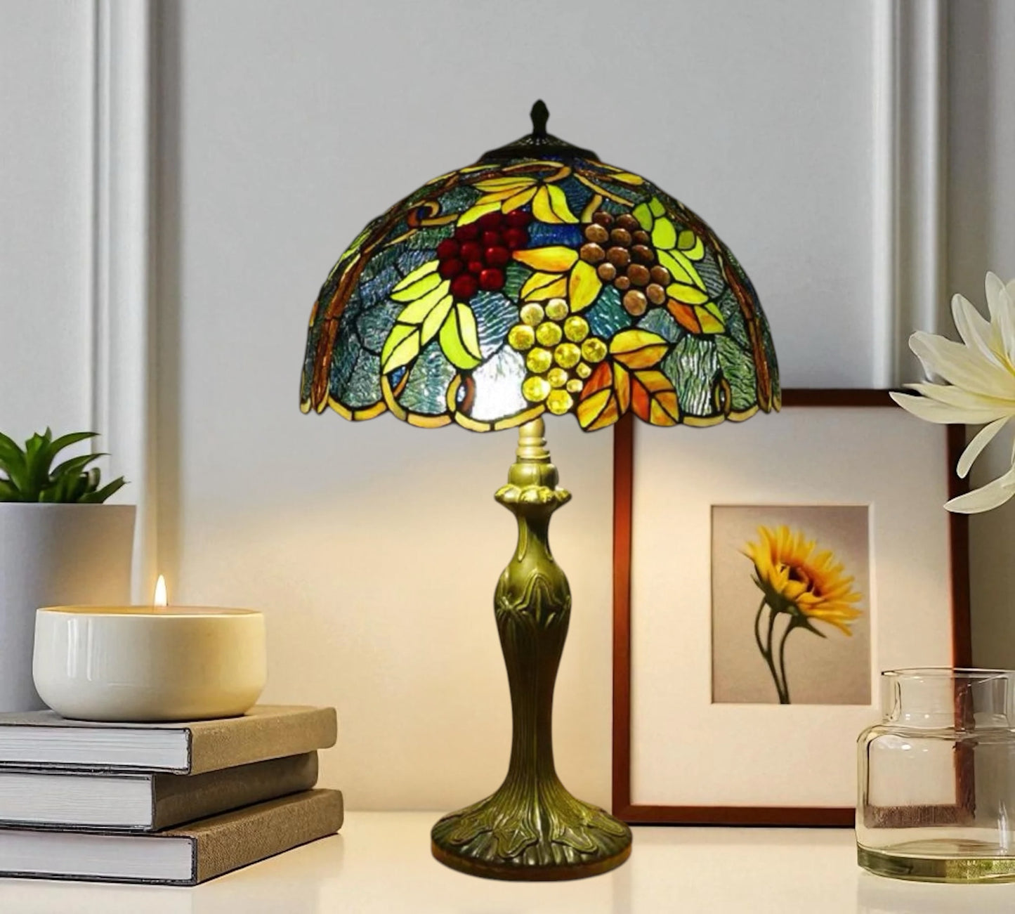 CDH 16" Tiffany Table Lamp 40cm Shade (16937)
