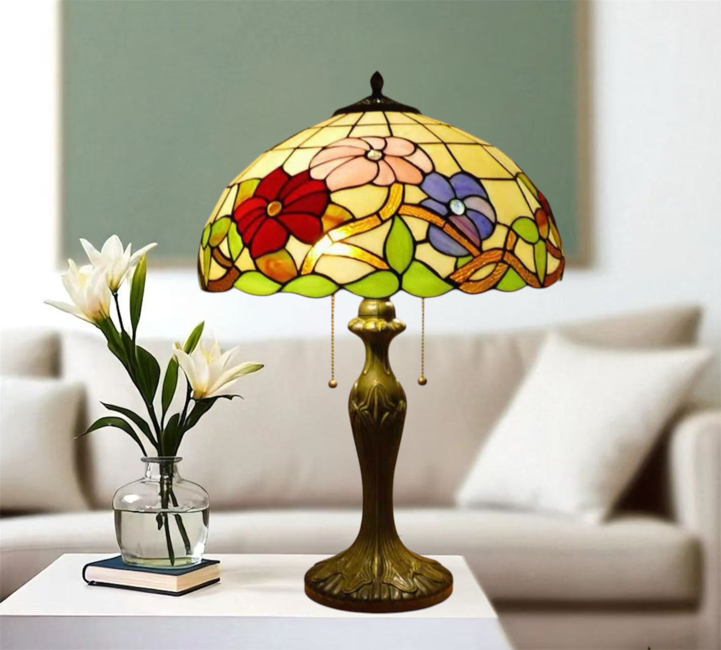 CDH 16" Tiffany Table Lamp 40cm Shade (11002T)