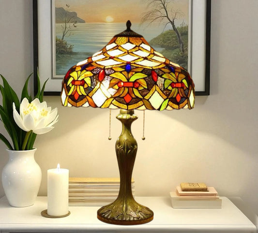 CDH 16" Tiffany Table Lamp 40cm Shade (15009)