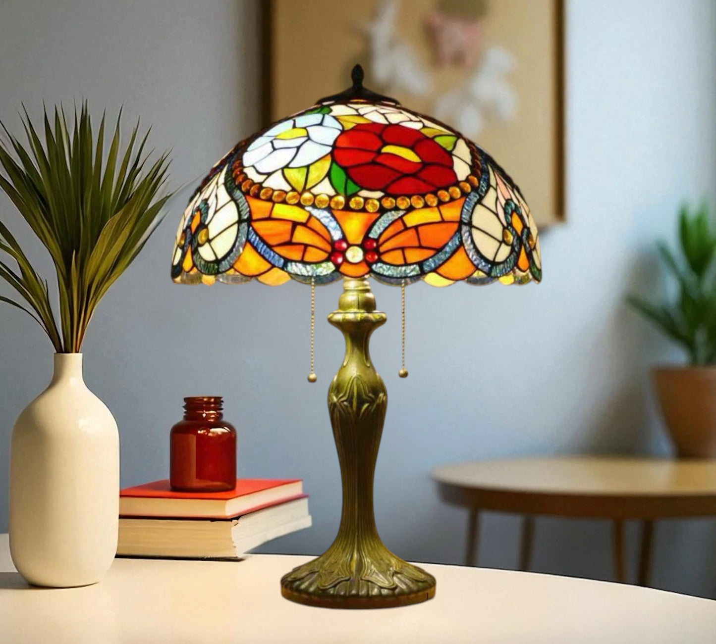 CDH 16" Tiffany Table Lamp 40cm Shade (15030)