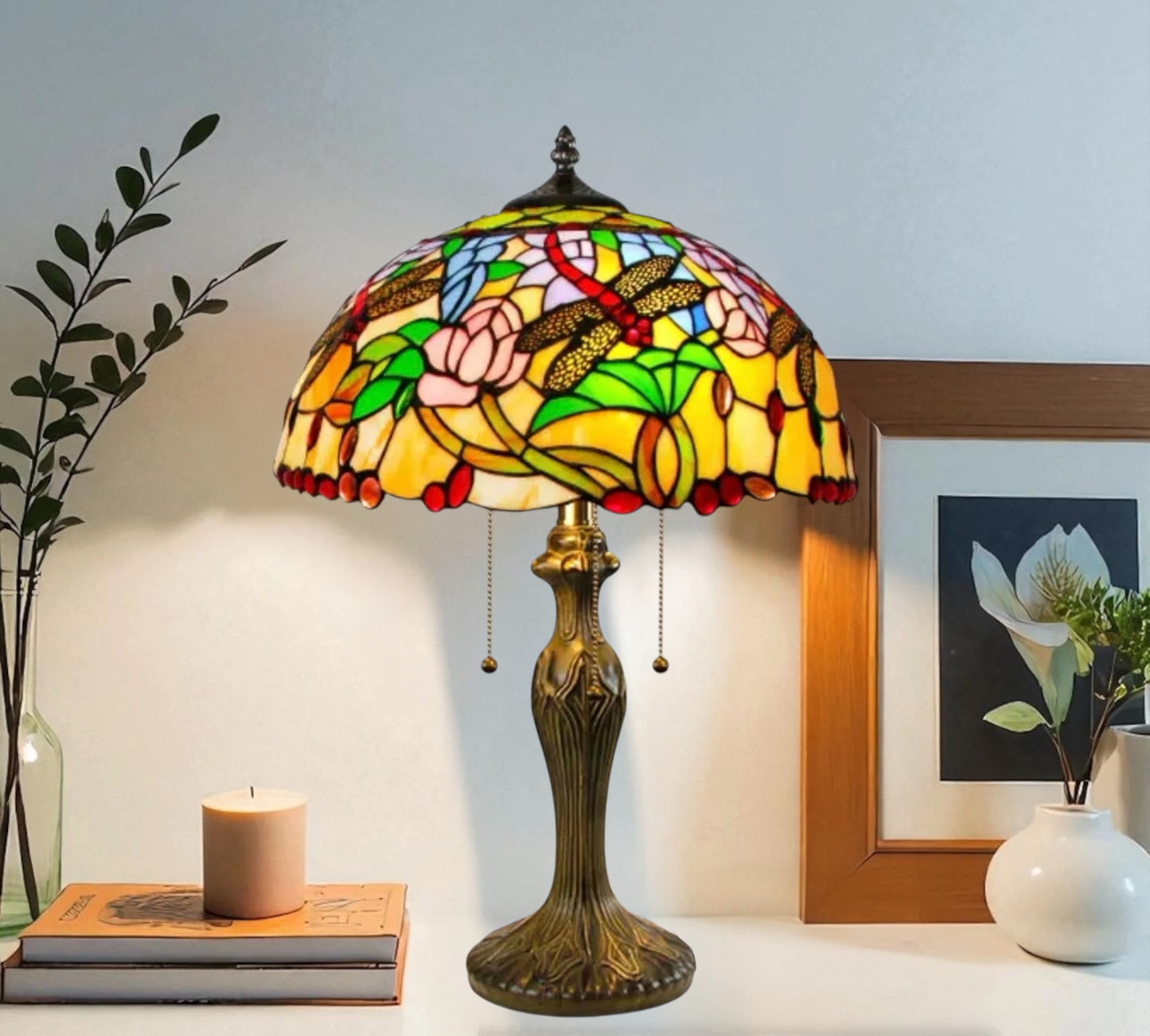 CDH 16" Tiffany Table Lamp 40cm Shade (16941T)