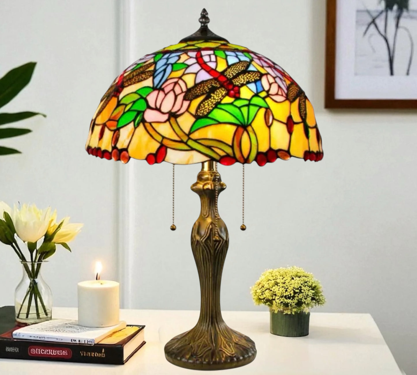 CDH 16" Tiffany Table Lamp 40cm Shade (16941T)