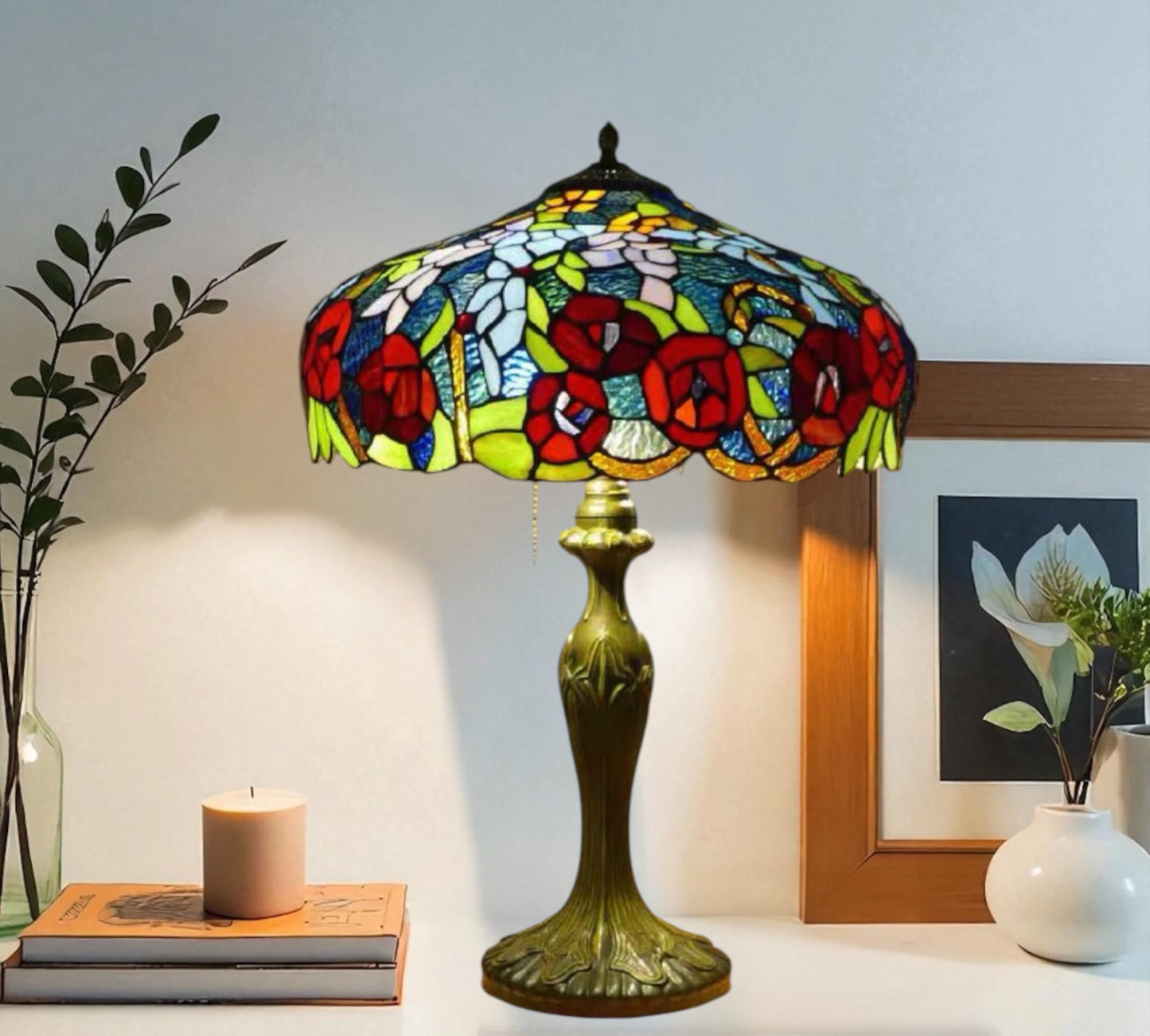 CDH 16" Tiffany Table Lamp 40cm Shade (15034)