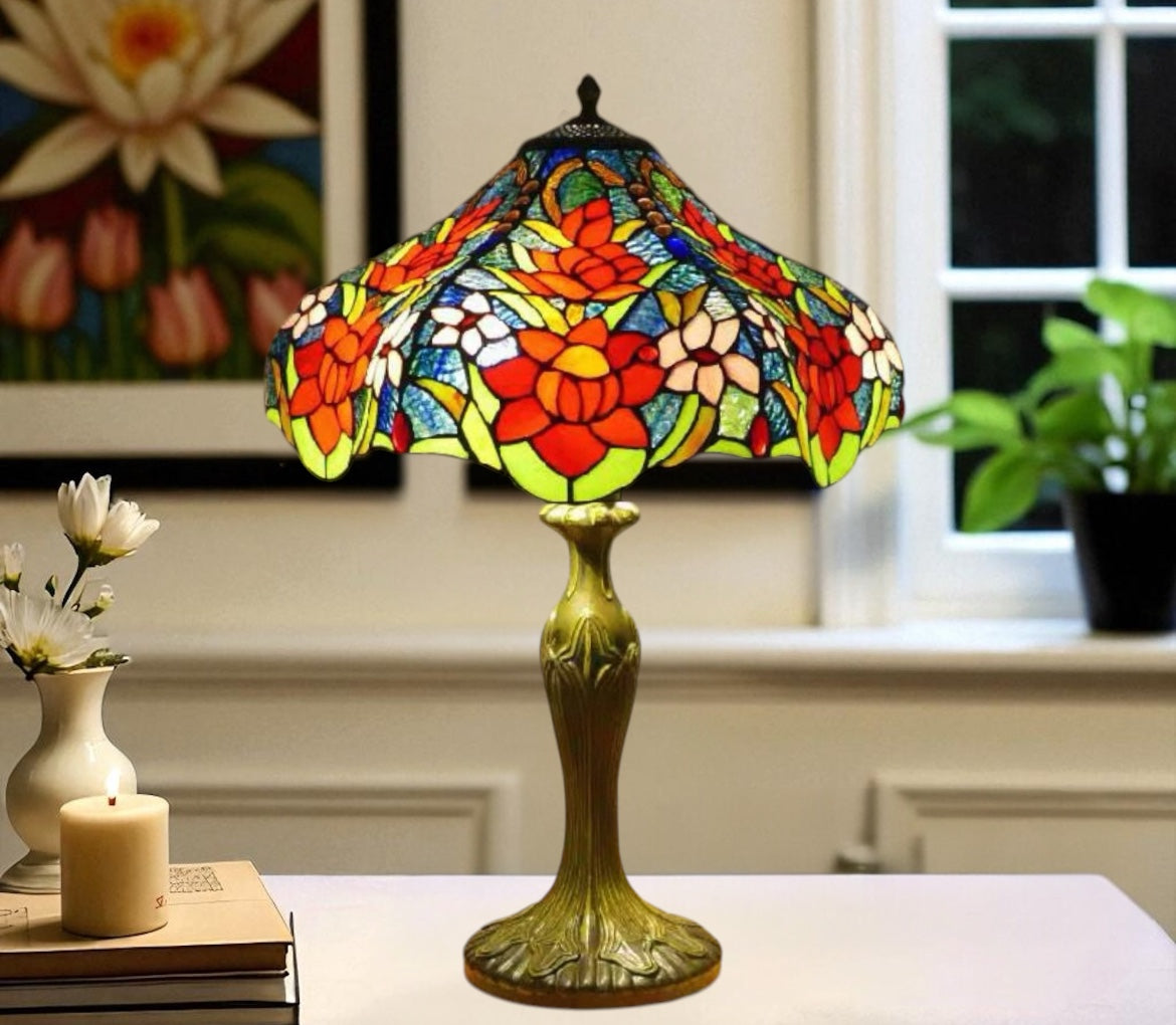 CDH 16" Tiffany Table Lamp 40cm Shade (15035)