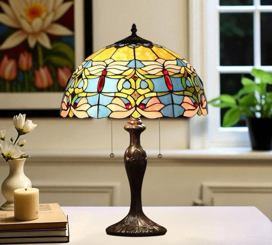CDH 16" Tiffany Table Lamp 40cm Shade (15021)