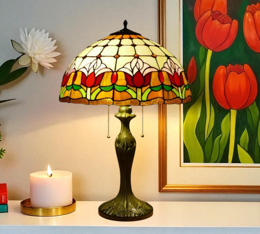 CDH 16" Tiffany Table Lamp 40cm Shade (15017)