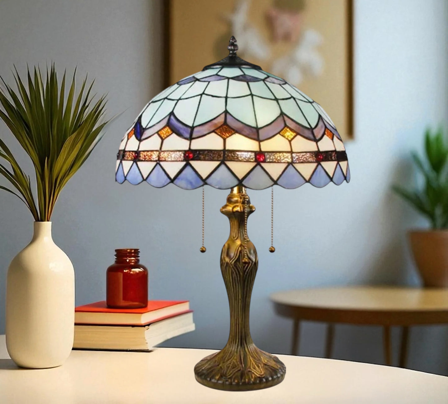 CDH 16" Tiffany Table Lamp 40cm Shade (15046)