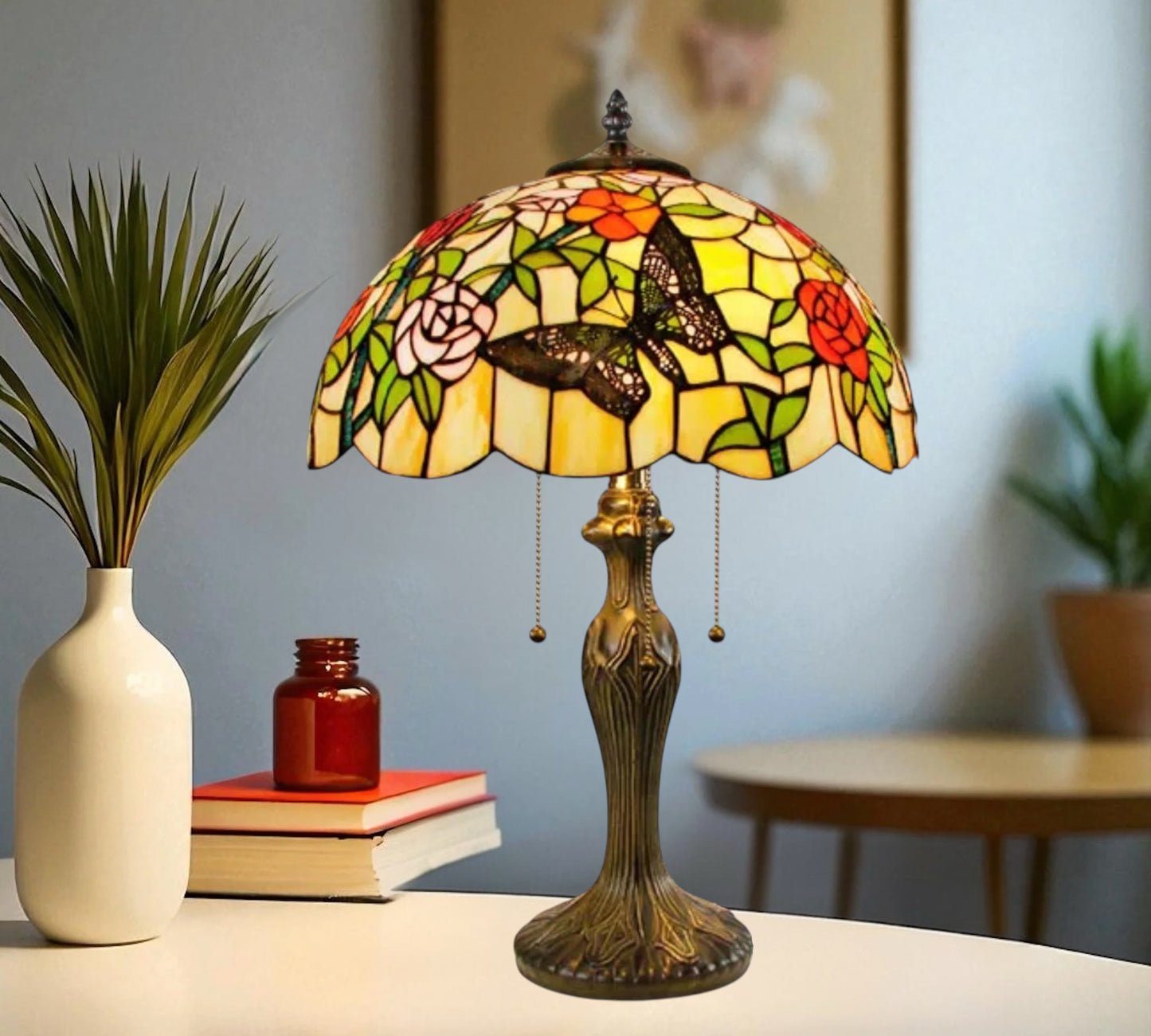 CDH 16" Tiffany Table Lamp 40cm Shade (15044)
