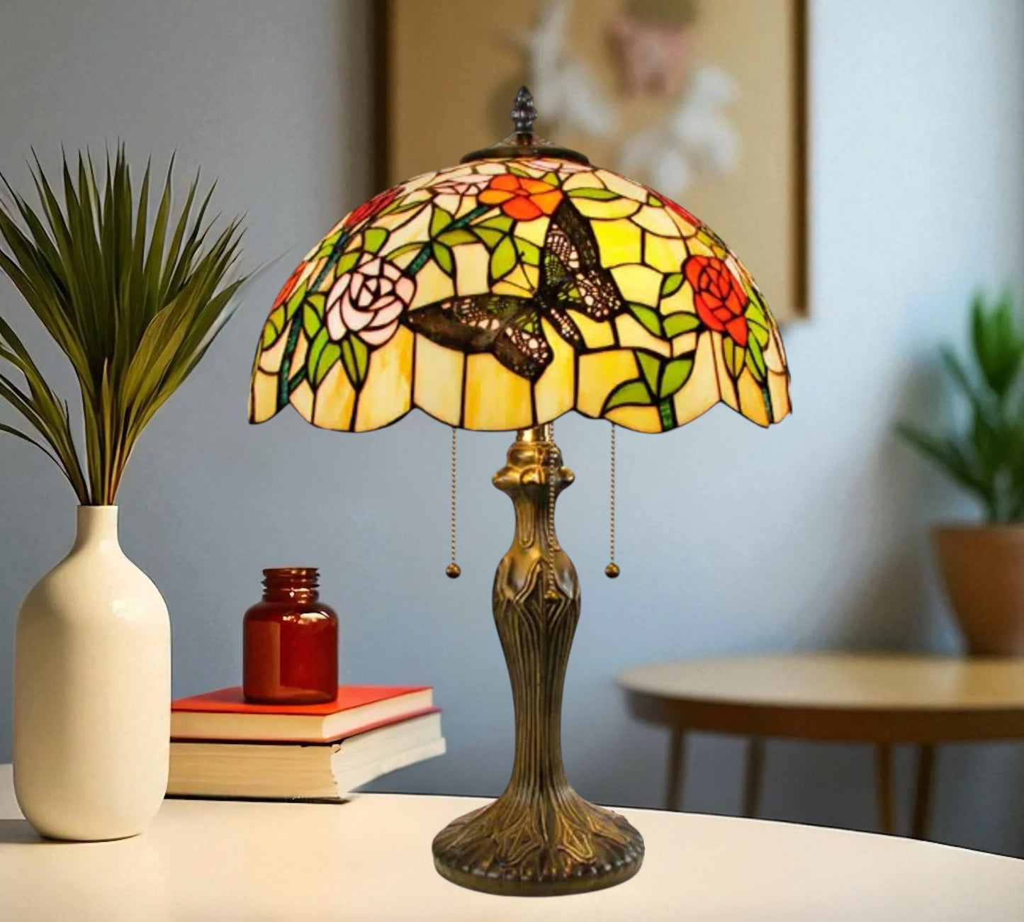 CDH 16" Tiffany Table Lamp 40cm Shade (15044)