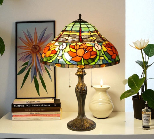 CDH 16" Tiffany Table Lamp 40cm Shade (16006)
