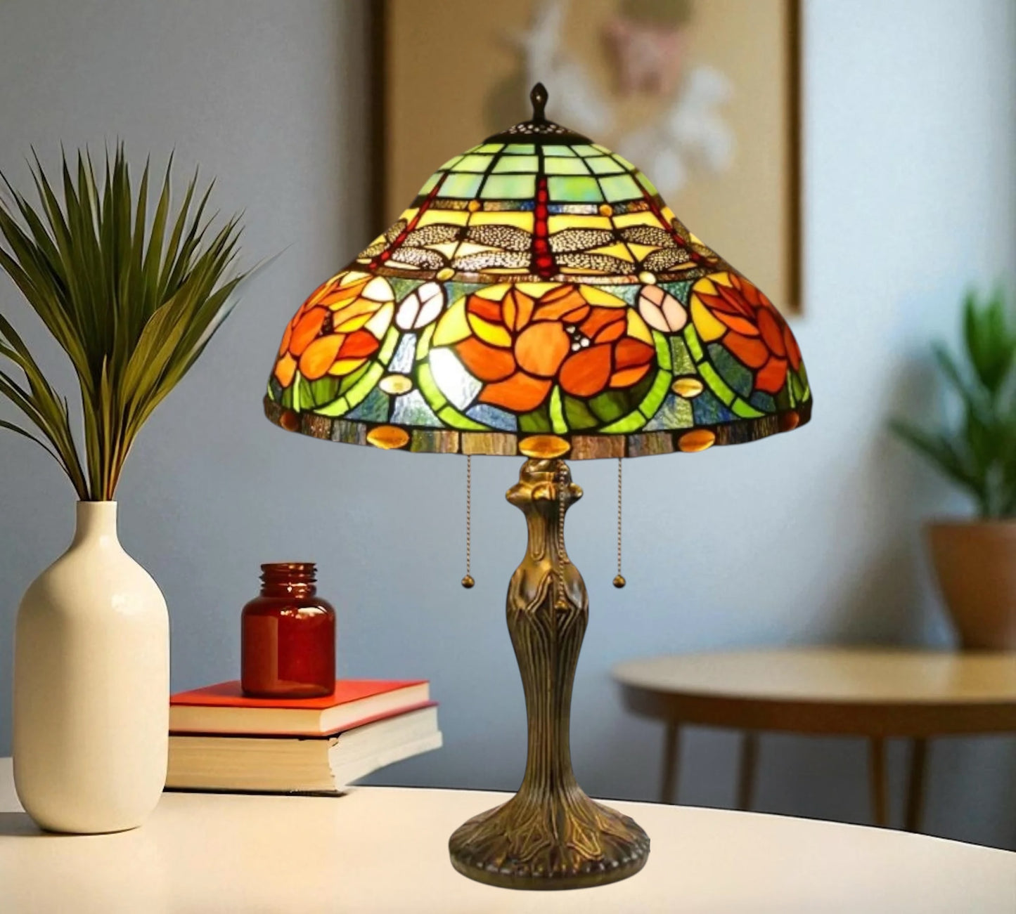 CDH 16" Tiffany Table Lamp 40cm Shade (16006)