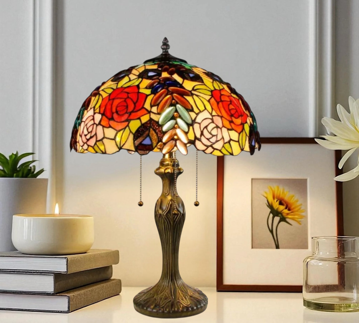 CDH 16" Tiffany Table Lamp 40cm Shade (15055)