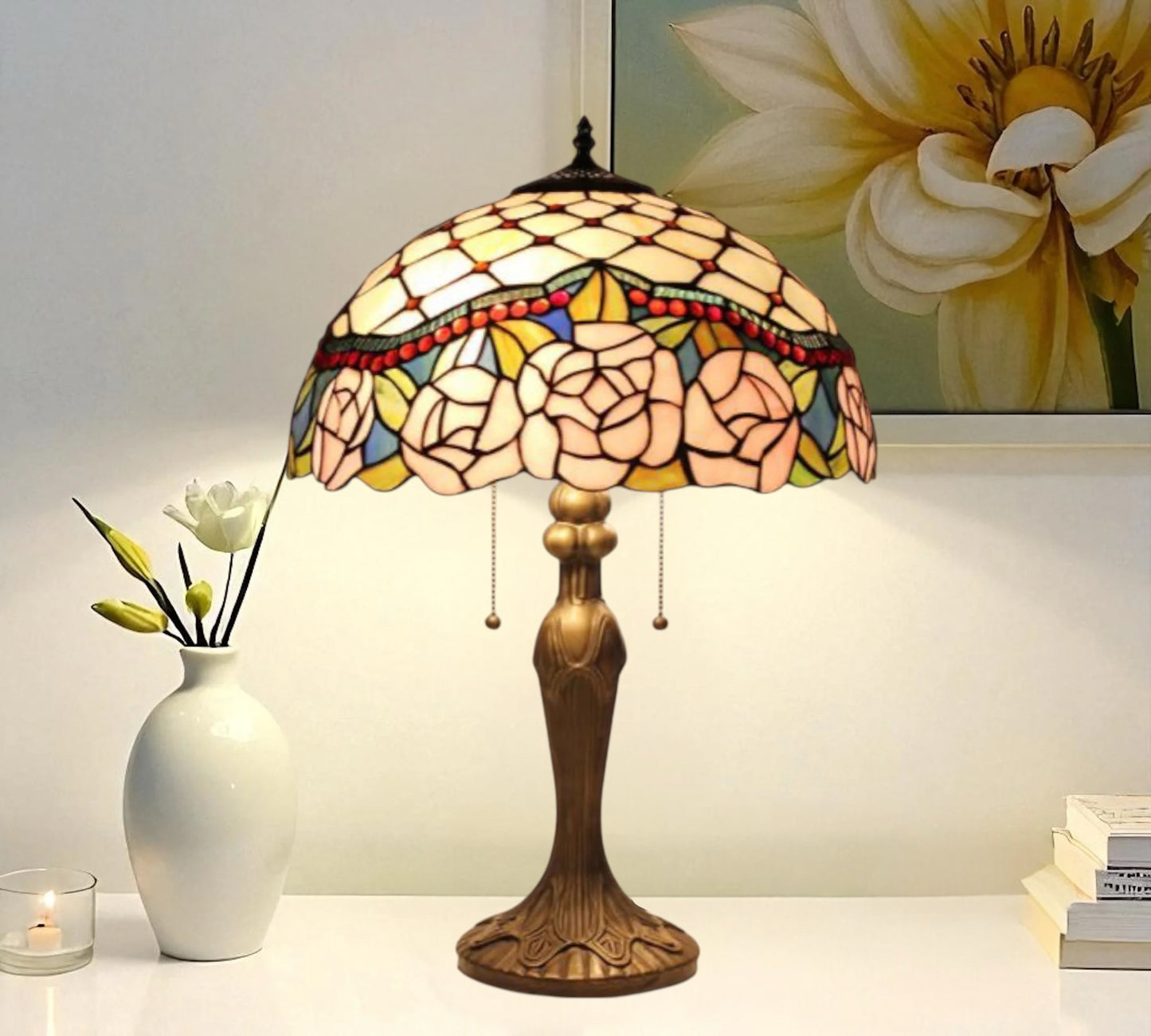 CDH 16" Tiffany Table Lamp 40cm Shade (15041)