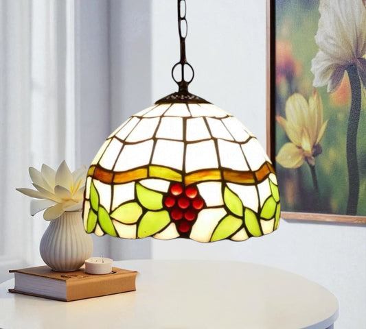 CDH 10" Tiffany Pendant Lamp with 20cm lamp shade (12022SPS)