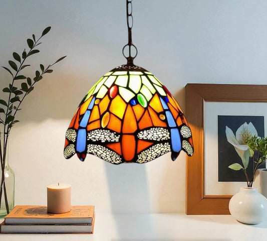 CDH 10" Tiffany Pendant Lamp with 20cm lamp shade (15005SPS)