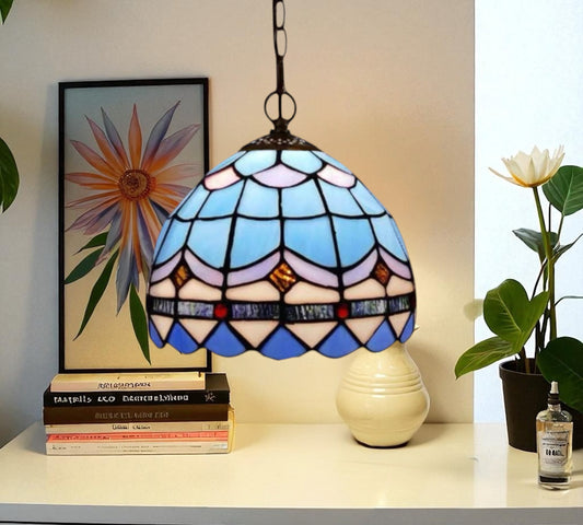 CDH 10" Tiffany Pendant Lamp with 20cm lamp shade (12101SPS)