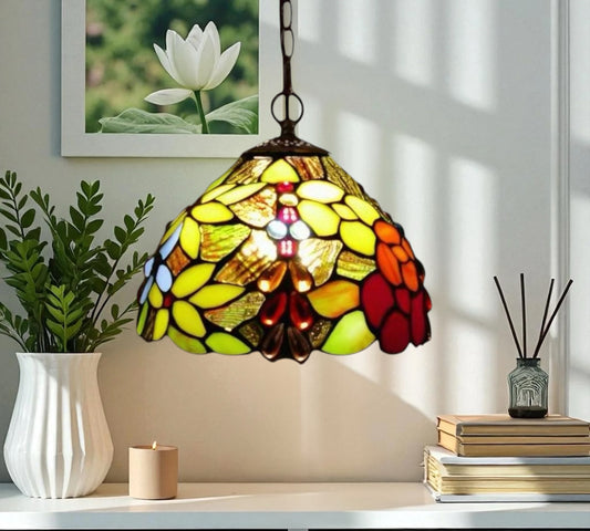 CDH 10" Tiffany Pendant Lamp with 20cm lamp shade (15016SPS)