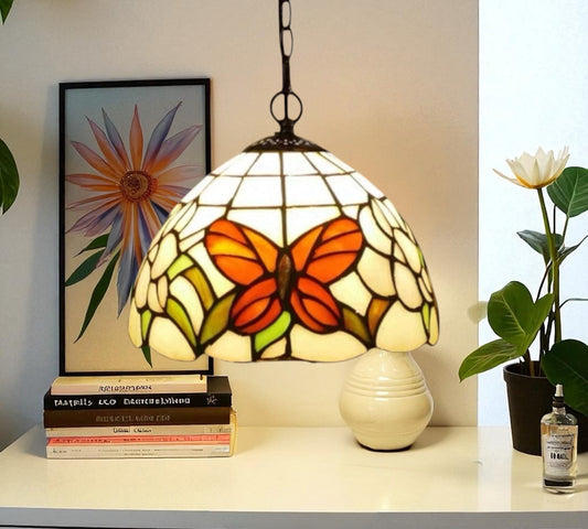 CDH 10" Tiffany Pendant Lamp with 20cm lamp shade (12051SPS)