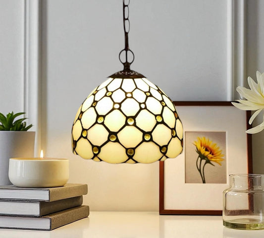 CDH 10" Tiffany Pendant Lamp with 20cm lamp shade (12021PSS)
