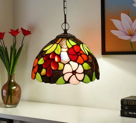 CDH 10" Tiffany Pendant Lamp with 20cm lamp shade (12083SPS)
