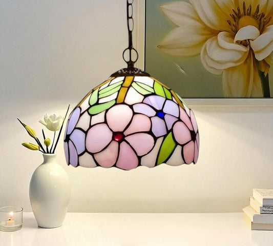 CDH 10" Tiffany Pendant Lamp with 20cm lamp shade (12002SPS)