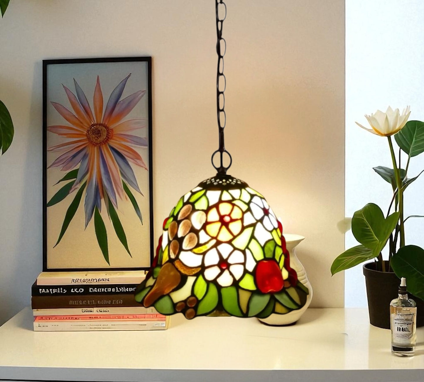 CDH 10" Tiffany Pendant Lamp with 20cm lamp shade (100161P)