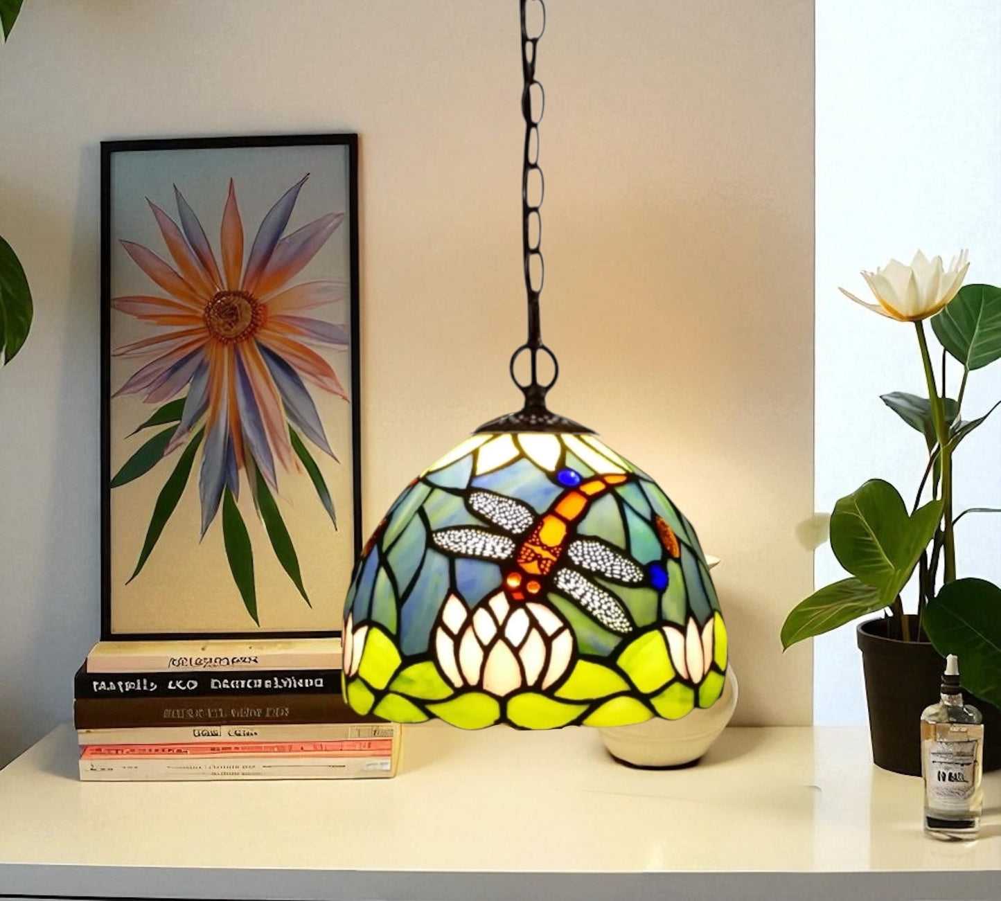 CDH 10" Tiffany Pendant Lamp with 20cm lamp shade (100165P)