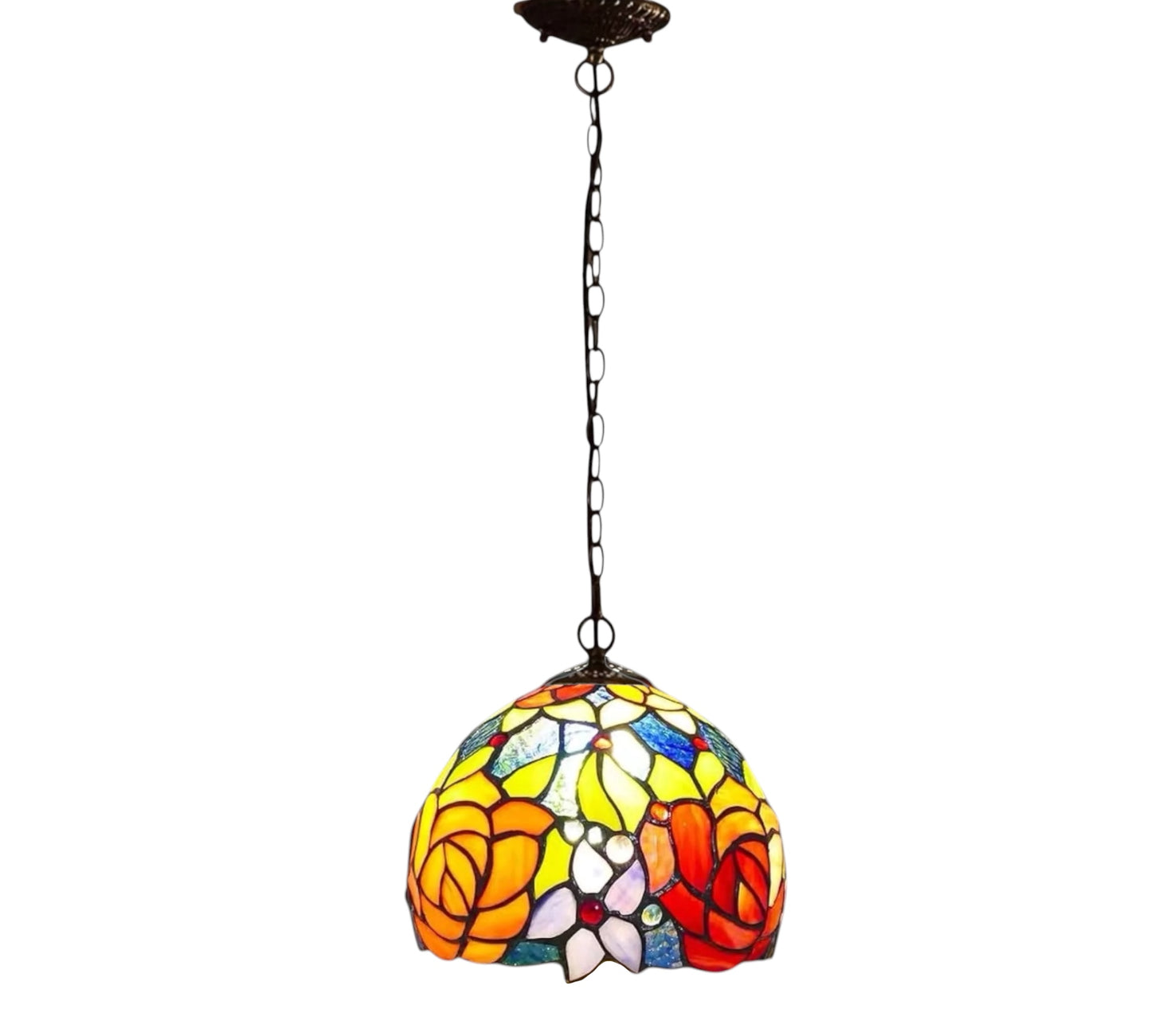 CDH 10" Tiffany Pendant Lamp with 20cm lamp shade (100163P)