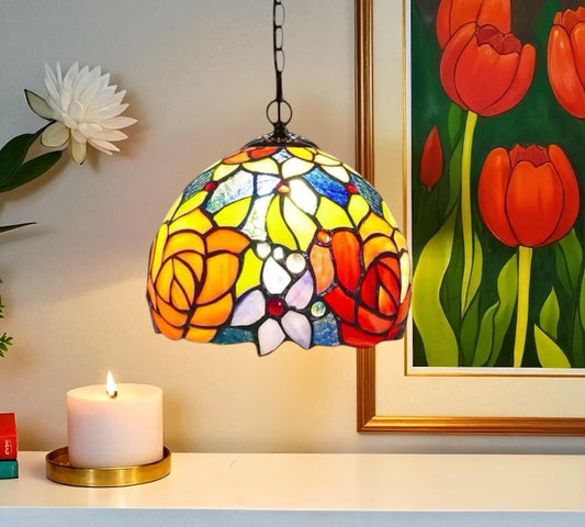 CDH 10" Tiffany Pendant Lamp with 20cm lamp shade (100163P)
