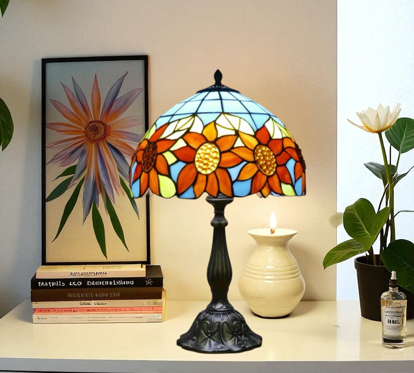 CDH 12" Tiffany Table Lamp (12702B)
