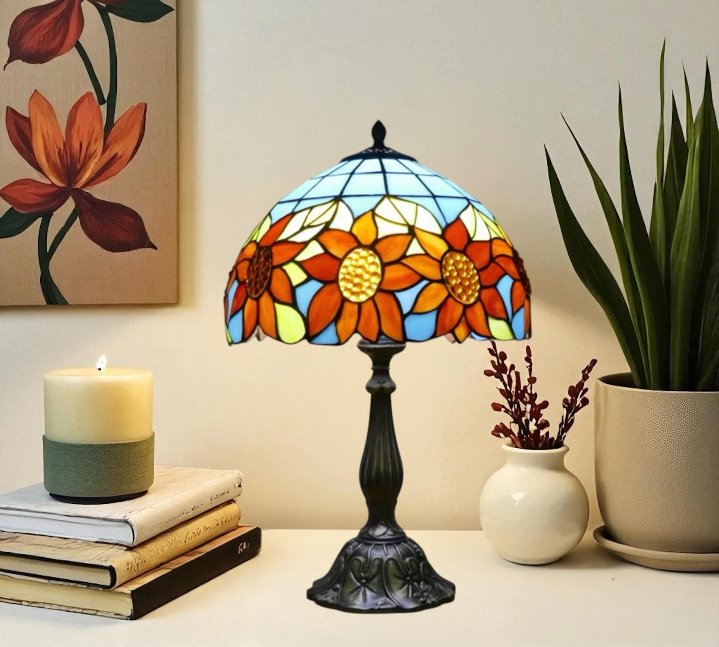 CDH 12" Tiffany Table Lamp (12702B)