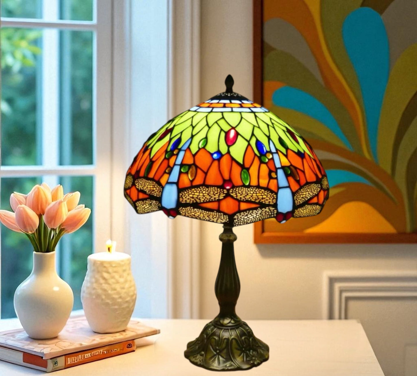 CDH 12" Tiffany Table Lamp (12062B)
