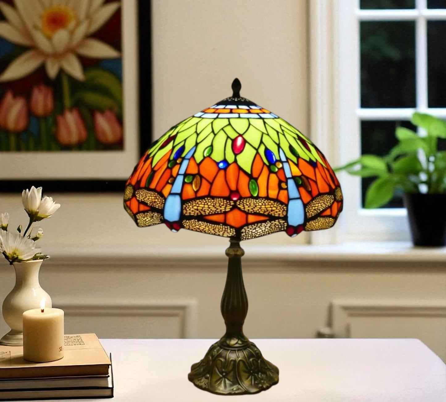 CDH 12" Tiffany Table Lamp (12062B)